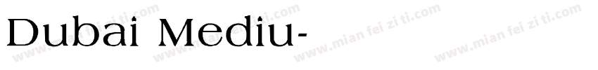 Dubai Mediu字体转换